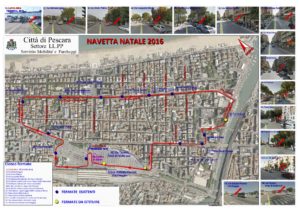 mappa bus navetta, pescara