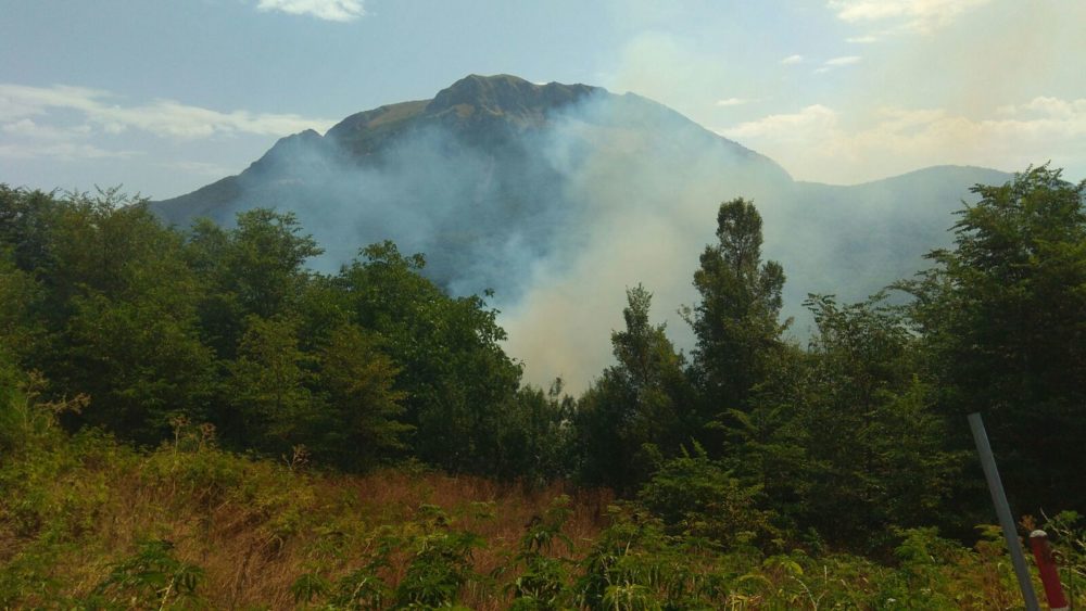 Nuovo incendio a Valle Castellana. A fuoco 25 ettari di terreno