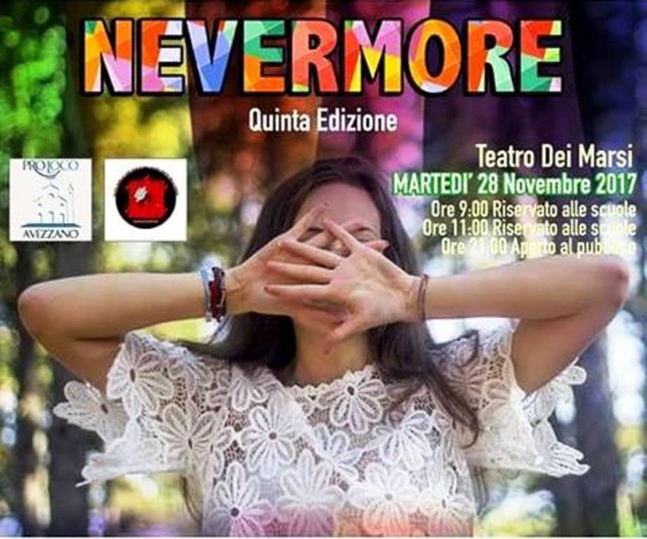 Avezzano, al Teatro dei Marsi ‘Nevermore’ contro la violenza sulle donne