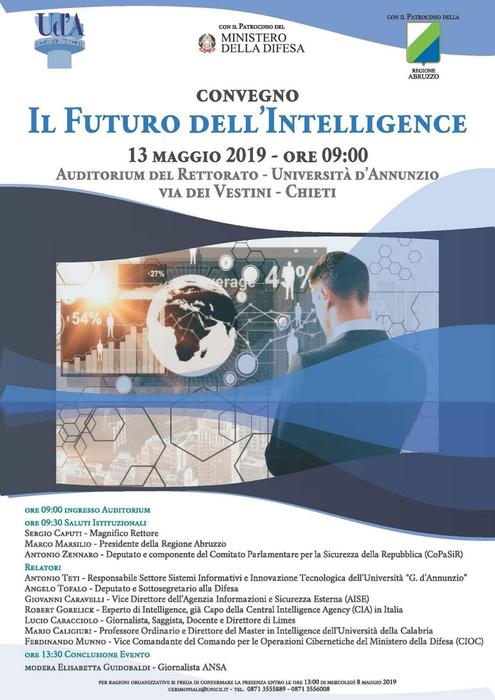 L’intelligence nel mondo della comunicazione, a Chieti convegno con l’ex capo della Cia in Italia